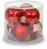 Набор стеклянных шаров 8 см 6 штук Красный 25-37