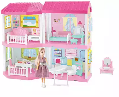 Дом для куклы 556-5 с мебелью и куклой