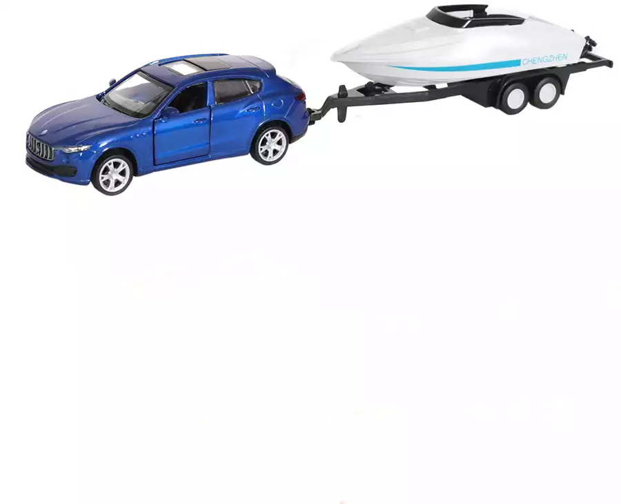 Модель машины Maserati Levante+Трейлер с катером 1:43 (11,5см) 67385 Инерционный механизм