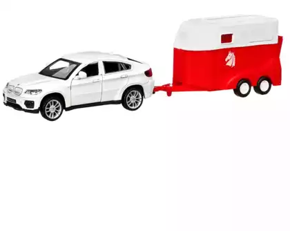 Модель машины BMW X6+Прицеп 1:43 (11,5см) 67387 Инерционный механизм