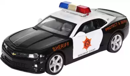 Модель машины Chevrolet (Chevy) Camaro SS Полиция 1:32 (13,5см) свет, звук, Инерционный механизм 68696