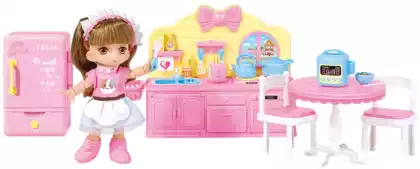 Мебель для куклы L0734 Кухня с куклой и аксессуарами