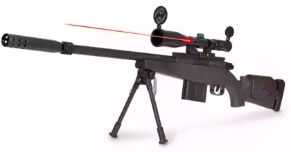 Ружье M24 115см 8811A с прицелом, лазером, сошками и глушителем