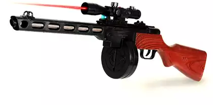 Пистолет-пулемет пластмассовый ППШ 70см 696A с лазером