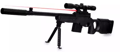 Ружье пластмассовое AWM 100см M03-1 с лазером