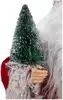 Новогодняя фигура Санта-Клаус 45 см с елочкой в красном YS-201027C