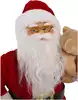 Новогодняя фигура Санта-Клаус 40 см с мишкой в красном TM-89058B