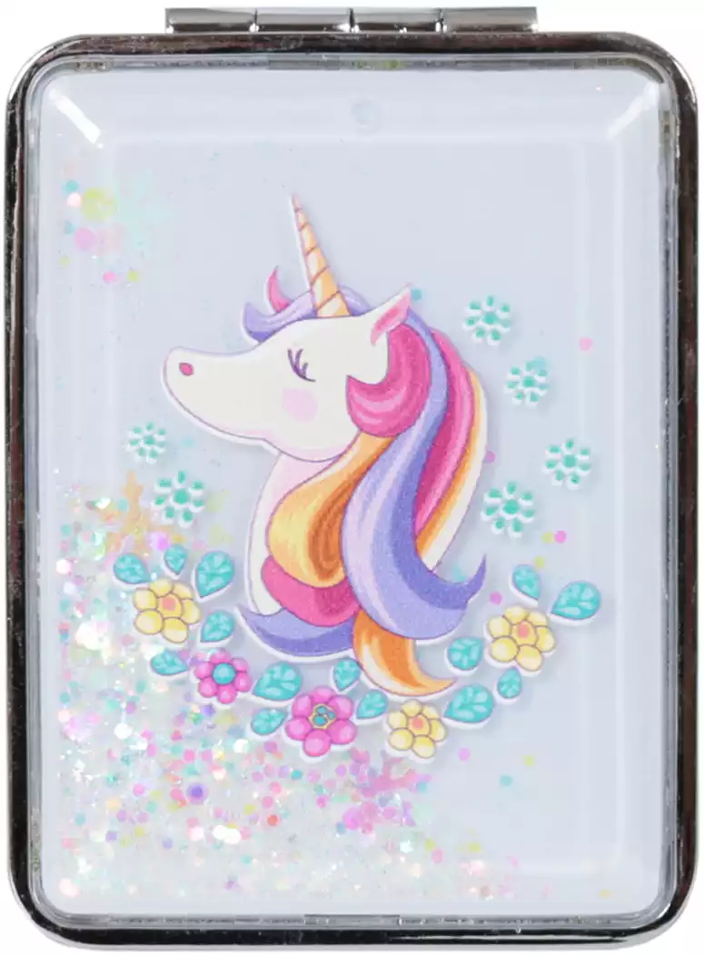 Зеркало Единорог с блестками 058D-1189D