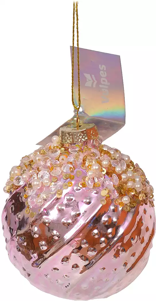 Новогодний шар стеклянный 8 см жемчуг 32460