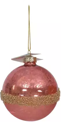 Новогодний шар стеклянный 8 см 34200