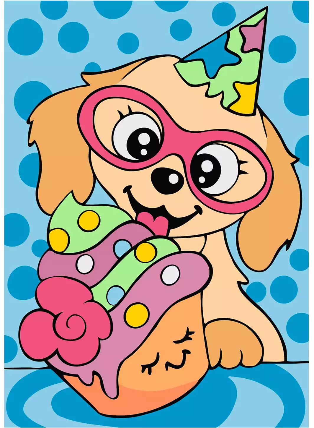 Рисование по номерам мини 15*21 KHD34 Happy Birthday