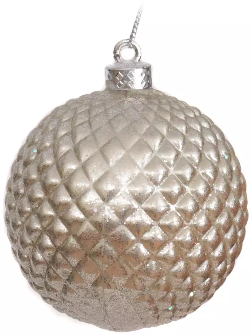 Новогодний шар 8 см шампань A1-15031CH8