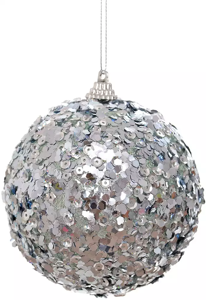 Новогодний шар 10 см синий A9-30250LB+S10