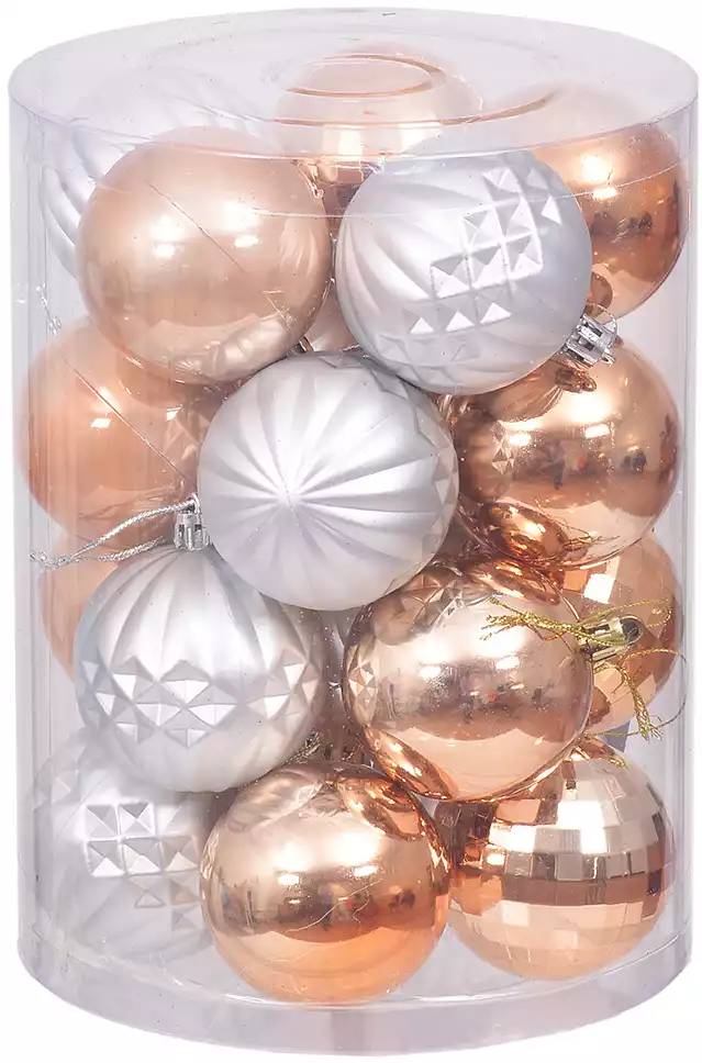 Набор шаров 6 см 20 шт золото 058D-1344D