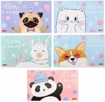 Альбом для рисования 12л А5 Happy Company на скобе 066683