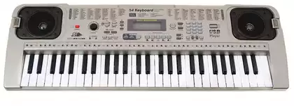 Синтезатор с микрофоном 54кл LCD дисплей USB MQ-807USB-WB