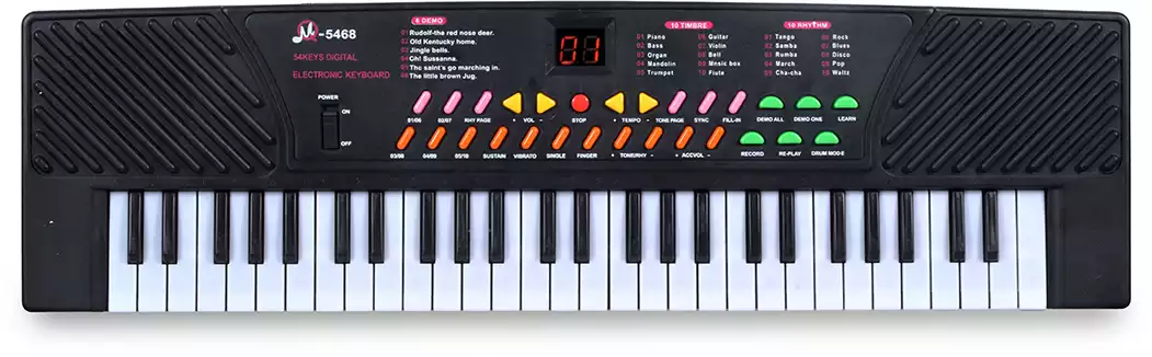 Синтезатор с микрофоном 54кл LED дисплей MQ5468S-WB