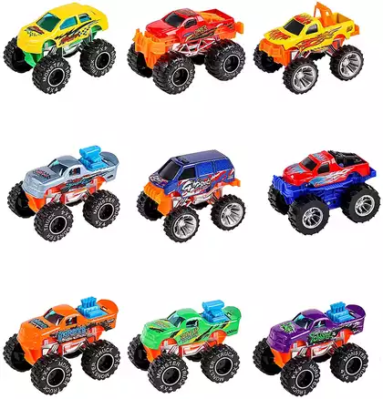 Игровой набор из 9-ти металлических машин Биг-футов 1:64 26062