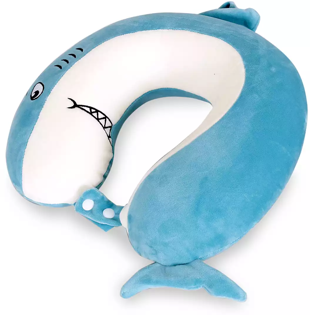 Мягкая подушка для шеи Акула 30 см H109-14