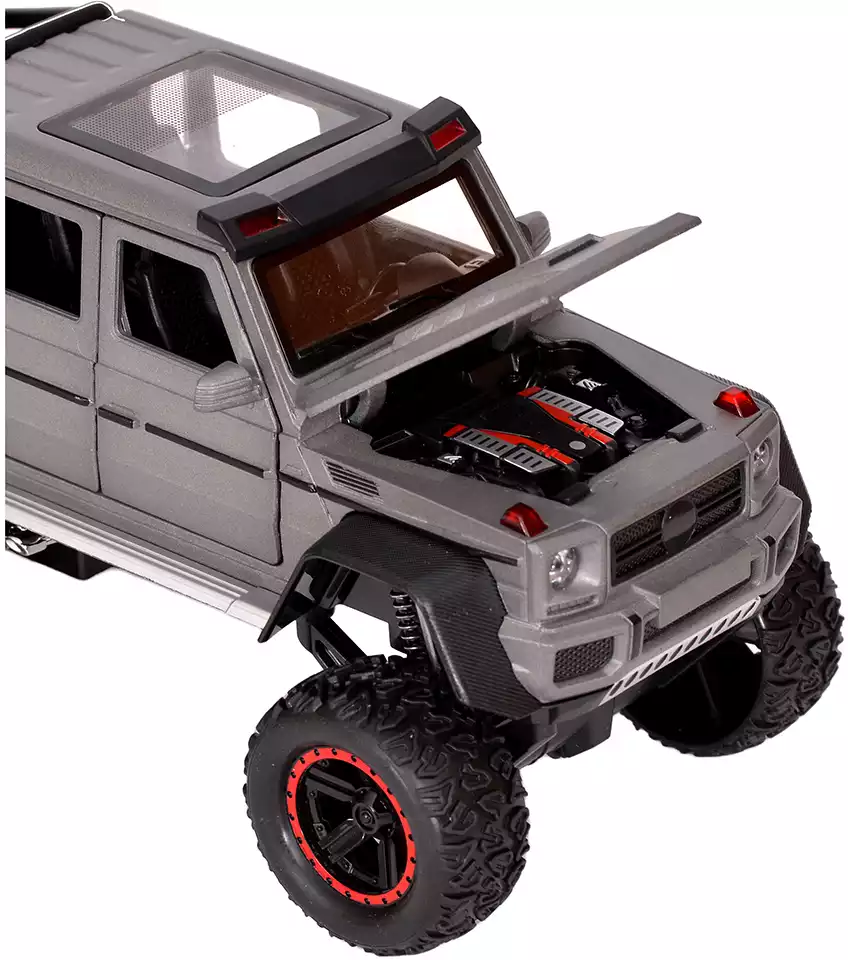 Мод. маш. 1:24 Mercedes-Benz G55 6х6 (18,5см) на амортизаторах, свет, звук,  Инерционный механизм 21288 купить в Томске - интернет магазин Rich Family