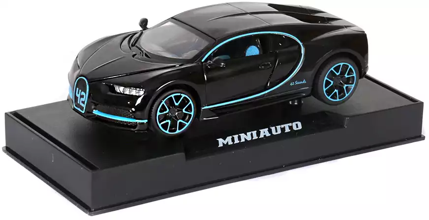 Мод. Маш. 1:32 Bugatti Chiron музыка, свет, Инерционный механизм 3567