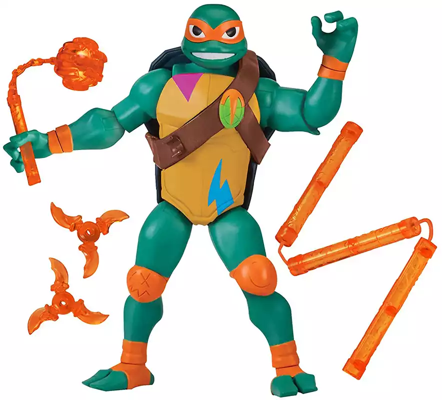 Фигурка Черепашки-ниндзя Микеланджело 15см с аксессуарами ROTMNT