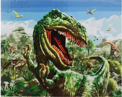 Рисование по номерам 40*50 GX37151 Планета динозавров