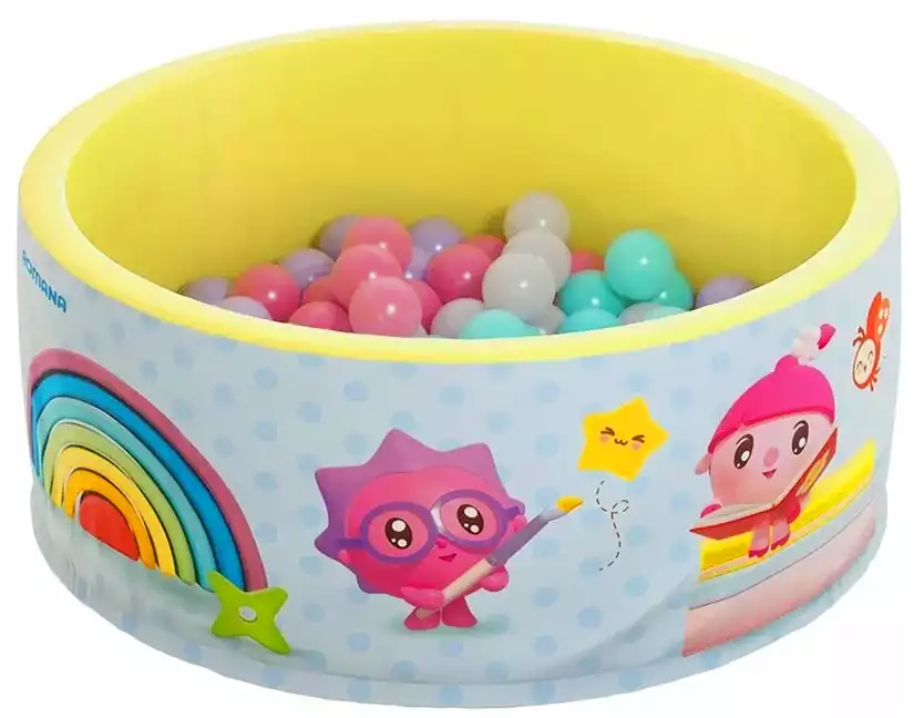 Сухой бассейн Малышарики (желтый) 800*800мм + 150 шаров в комплекте