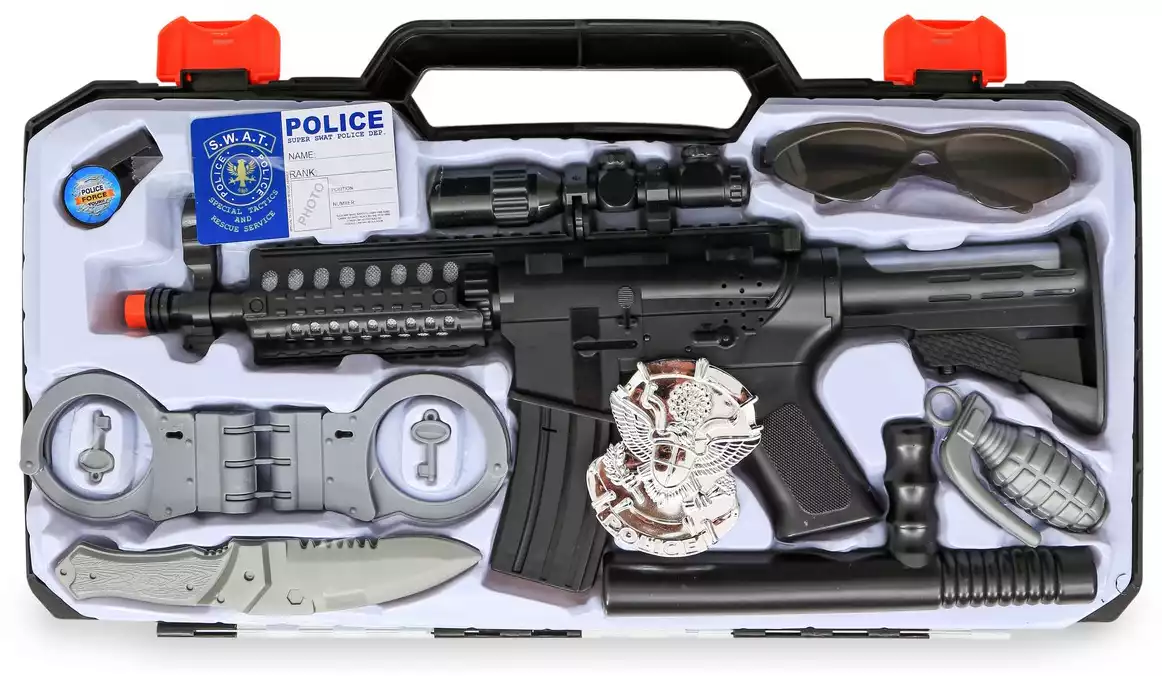 Набор полицейского с автоматом на батарейках WB HSY-052