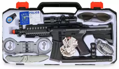 Набор полицейского с автоматом на батарейках WB HSY-052