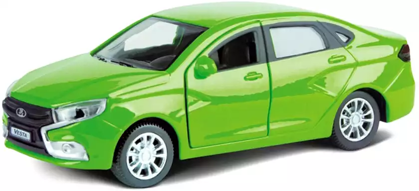 Модель машины 1:36 LADA VESTA 65282W-RUS гражданская в ассортименте, свет, звук Инерционный механизм