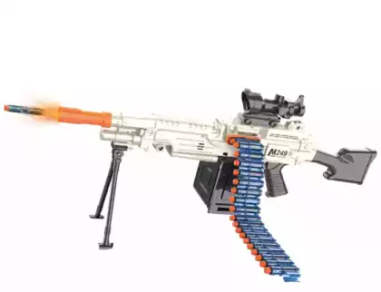 Детский игрушечный автомат с пульками + ПОДАРОК / АК-47 / Пулемет / M4 / AirGun / Пневматический
