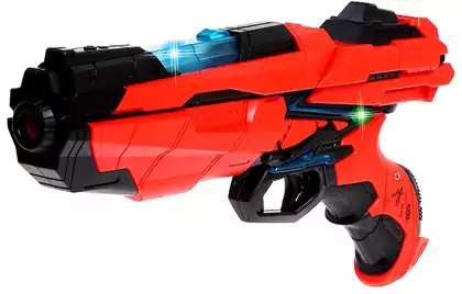 Механический бластер с мягкими пулями 27см Pro Shooter III 27см FJ8833 свет