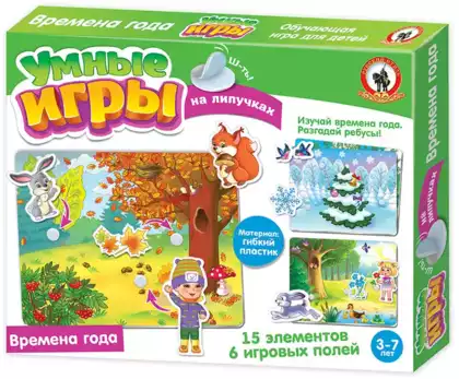 Игра с липучками Времена года 04313 Русский стиль
