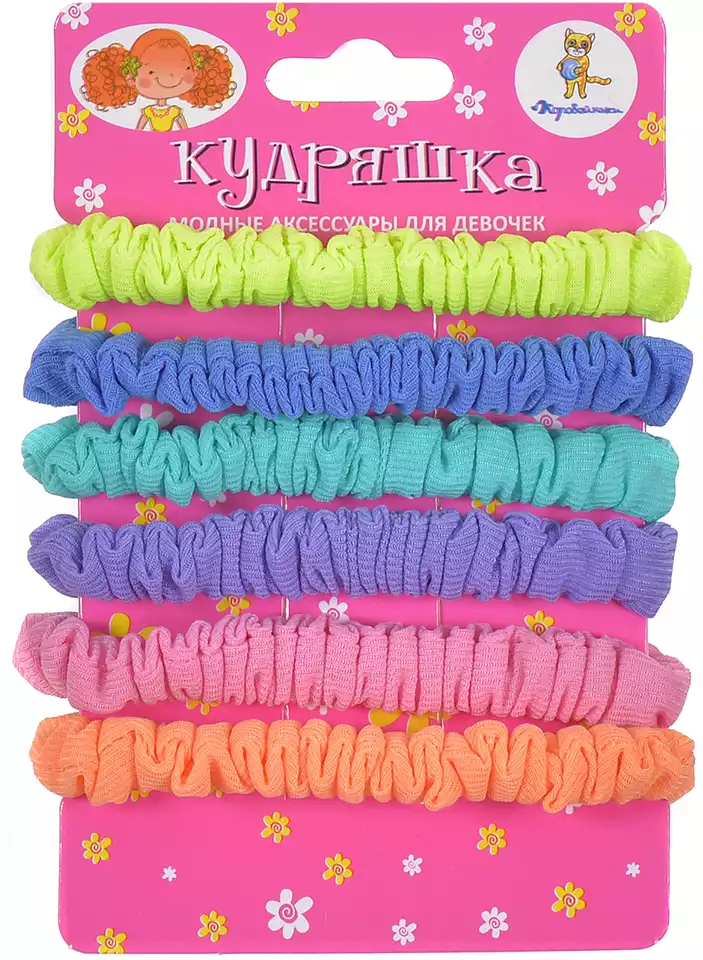 Резинка для волос 6 шт 058D-1951D