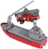 Модель машины Транспортный корабль (17см) свет, звук, инерция CRANEBOAT-17SLFIR-URLRD ТЕХНОПАРК