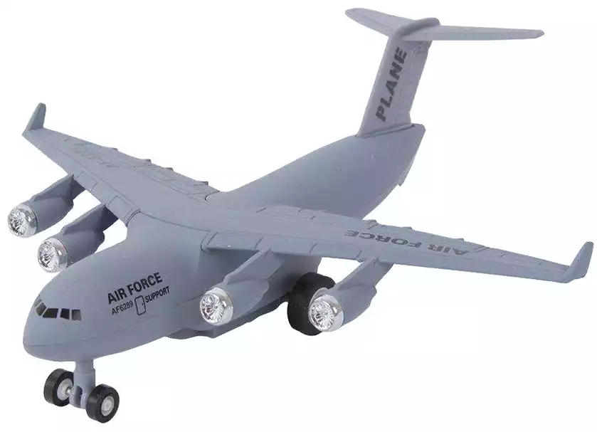 Модель самолета Boeing 19,5см свет, звук, инерция Серый WB 677-16