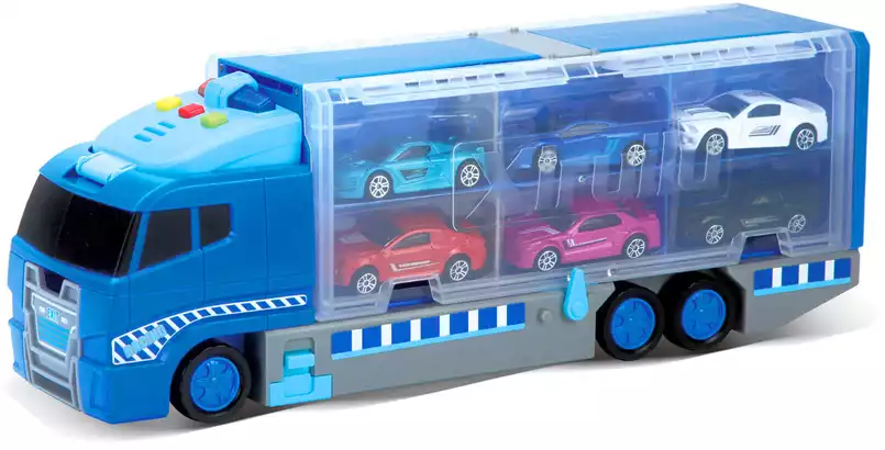 Модель машины Набор 2в1 Автовоз/трейлер-кейс (35см) 1:64 свет, звук WB AY1811