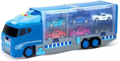 Модель машины Набор 2в1 Автовоз/трейлер-кейс (35см) 1:64 свет, звук WB AY1811
