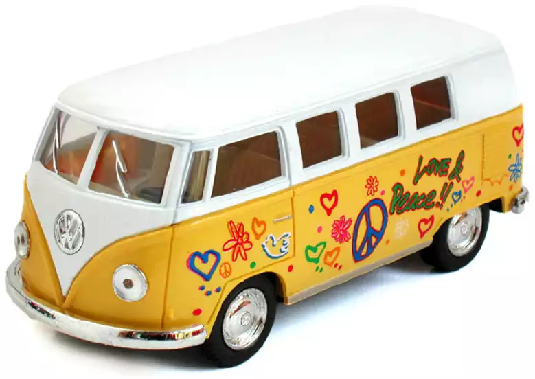 KINSMART KT5060WF Volkswagen Classical Bus 1962 with printing 1 32 Rich Family