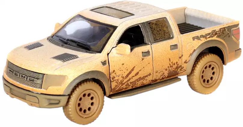 Мод. маш. KINSMART KT5365DY Ford F-150 (Muddy) Инерционный механизм 1:46