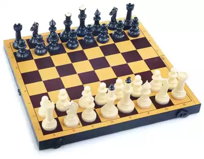 Шахматы обиходные с шахматной доской пластик.03-035