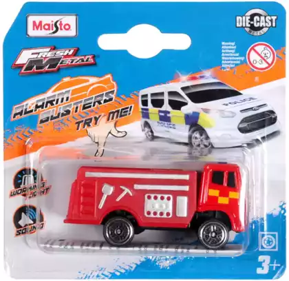 Модель машины MAISTO FM 3 Alarm Busters Пожарная машина (7,5см) со светом и звуком 85033