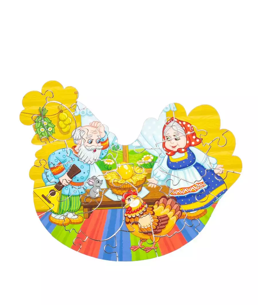 Пазл 22 эл. Курочка Ряба 147208 Woodlandtoys