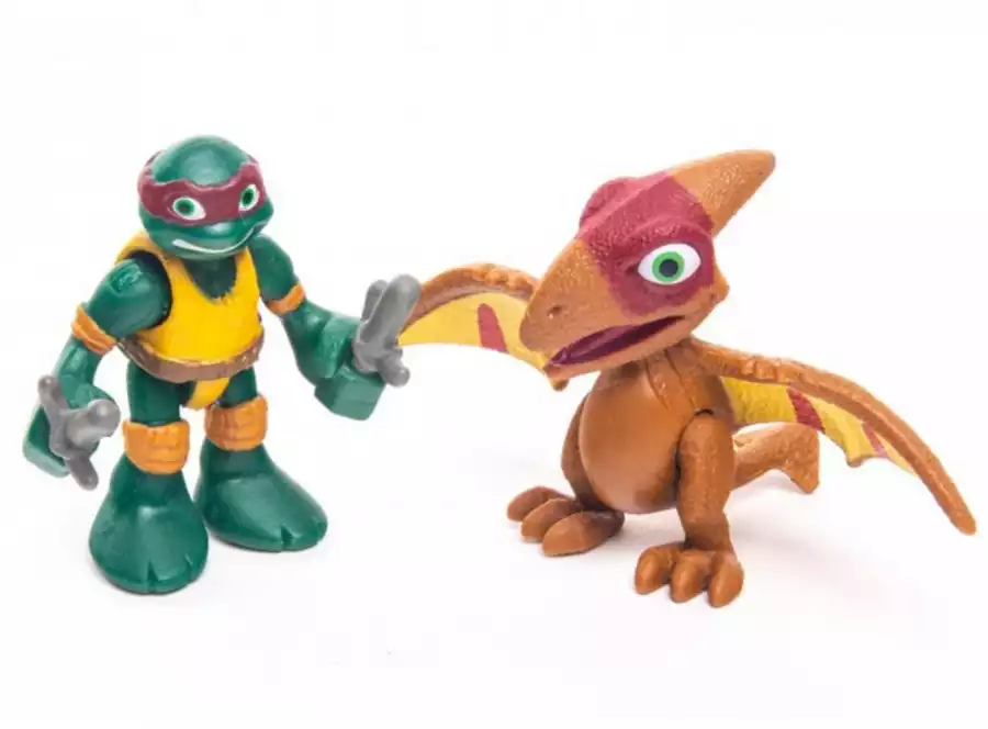 Фигурка Черепашки-ниндзя Дино Раф с Птеранодоном 96126 серия Pre Cool