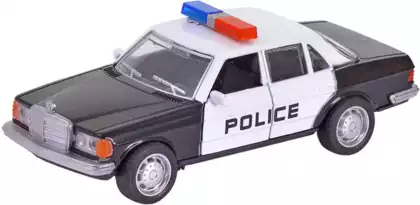 Модель машины Mercedes-Benz 280E (W123) Police 1:32 (13,5см) свет, звук, Инерционный механизм 6632-23PM