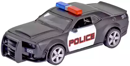 Модель машины Dodge Challenger Police 1:36 (12см) откр. Открывается капот, Инерционный механизм 6636-32P