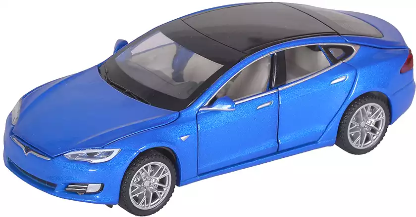 Модель машины Tesla Model S 1:32 (16см) свет, звук, Инерционный механизм 66063-1