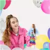 Кукла Barbie GYJ78 Экстра в радужном платье