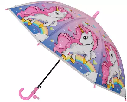 Зонтик розовый с единорогом 0506-7